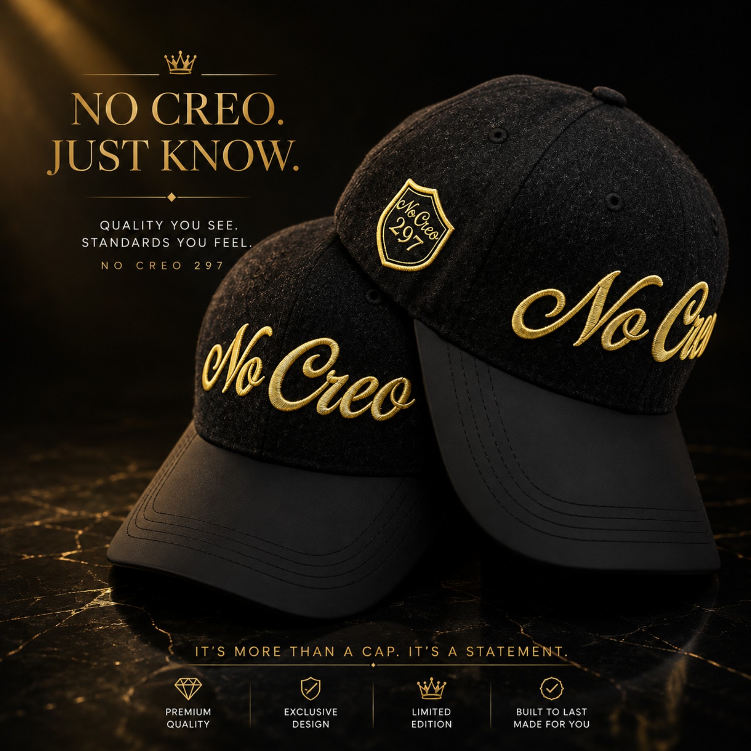 NoCreo 297 premium cap campaign